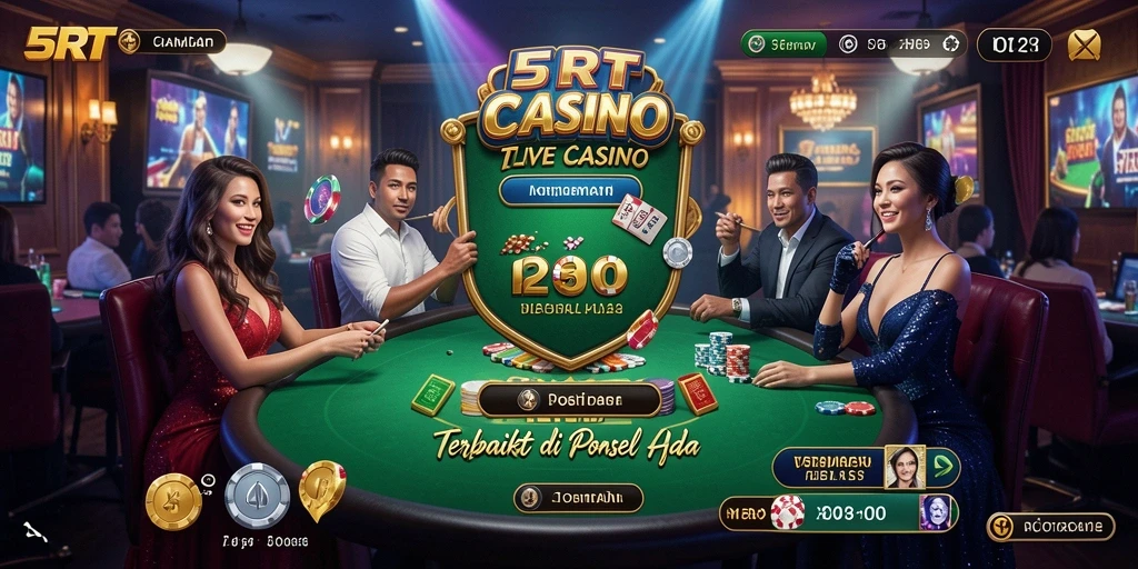 Menampilkan gameplay Live Casino yang menarik dan interaktif.