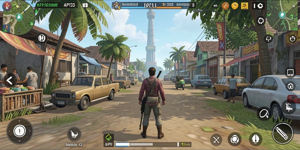 Tampilan gameplay menarik dari API33 dengan berbagai aktivitas simulasi.