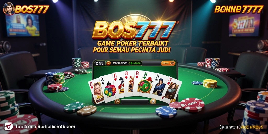 Screenshot gameplay <strong>BOS777</strong> menampilkan aksi seru permainan poker.