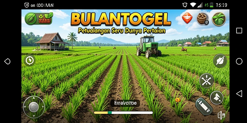 Screenshot gameplay BULANTOGEL menampilkan suasana ladang yang indah.