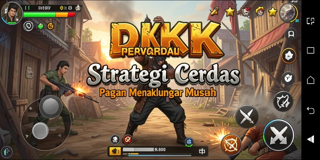 Gameplay DKK yang mendebarkan dengan banyak strategi pada layar.