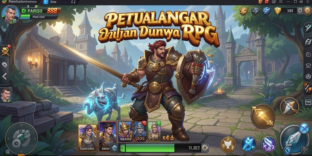 Tampilan gameplay menakjubkan di dunia peta RPG PARIS88.